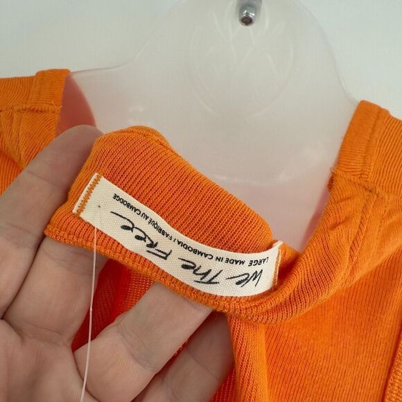 Free People Take The Plunge Tank Top Women’s Large Orange Relaxed Fit NWT - Picture 11 of 11